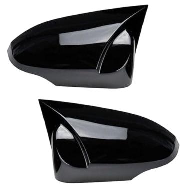 Imagem de DULPER Capa de espelho retrovisor ox Horn adequada para Corolla 2014-2018, Camry 2013-2017, CHR 2018-2022, Venza 2013-2015, Prius 2012-2018 Capas de espelho externo acabamentos decorativos (preto)