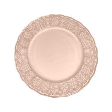 Imagem de Mesa Posta Sousplat Redondo Decorativo De Plástico 33Cm (Caramelo)