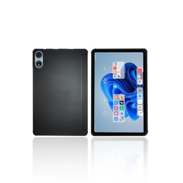 Imagem de Capa para tablet Teclast T60 Plus de 12 polegadas, capa protetora de borracha leve à prova de choque, capa protetora de silicone macio para crianças com suporte ajustável para Teclast T60 Plus, preta
