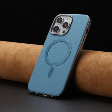 Imagem de IRTGFG Capa magnética à prova de choque galvanizada para iPhone 7Plus (8Plus) com carregamento sem fio (para iPhone 7Plus (8Plus)/azul claro)