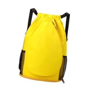 Imagem de UGPLM Mochila de tênis, mochila esportiva, acessórios para transporte de raquetes de badminton e tênis, ideal para homens e mulheres. Inclui bolsa para, Amarelo
