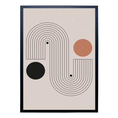 Imagem de Quadro Abstrato Arco Íris Minimalista II com Vidro Colorido 50x70 cm