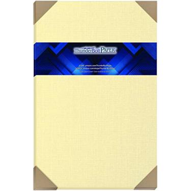 Imagem de 15 folhas de papel de capa de linho marfim nº 80 - 30,5 cm x 45,7 cm (12 x 18 polegadas) Grande | Tamanho do pôster - Peso do cartão de 36 kg/libras - Acabamento texturizado de linho fino - Cartolina de qualidade