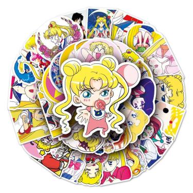 Imagem de Pacote de adesivos Sailors Moons Anime 51 unidades 4-8 cm