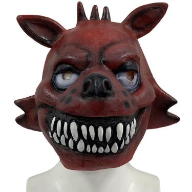 Imagem de Máscara facial completa Fox Headgear Latex Comedy Cosplay Costume