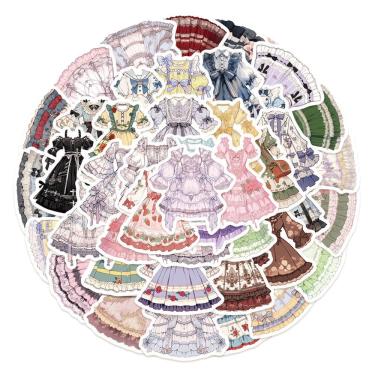 Imagem de Pacote de adesivos Lolitas Anime, 50 unidades de adesivos decorativos de desenhos animados