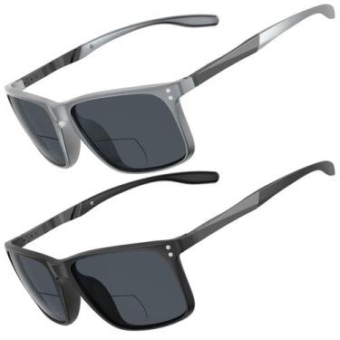 Imagem de Gafas de Lectura Bifocales JO Pack de 2 UV400 para Hombre Negro/Gris