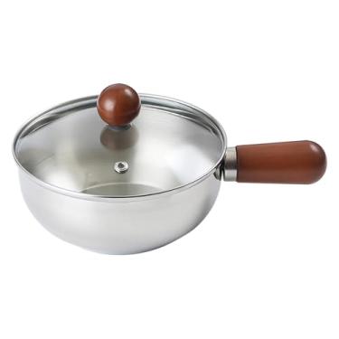Imagem de WeiLaiKeQi Panela para molho, utensílio de cozinha para ferver alimentos, panela para suplementos, 600ml com tampa, para leite profissional doméstica, Prata