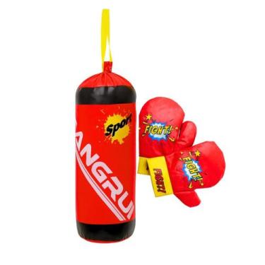 Imagem de luvas de boxe e saco pancada para treino luta atividade fisica brinque