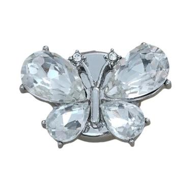 Imagem de Abotoaduras Redondas De Luxo Femininas Com Strass E Pérolas 2 Peças, A