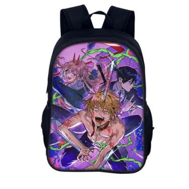Imagem de Mochila Cartoon Kids School Chainsaws Mans Denjis Powers - yiweisai
