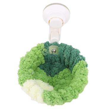 Imagem de Aramox Cabana Aconchegante para Papagaio, Ninho de Pássaro de Veludo Com Ventosa, Cama Durante Todo o Ano, Conforto para Viagem, Janela de Carro e Exterior (Grande)