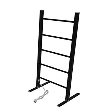 Imagem de APUM Toalheiro, rack de secagem de toalha de banheiro moldura de alumínio independente para casa de banho termostato embutido rack de secagem de toalhas elétrico de 5 barras