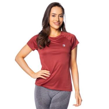 Imagem de Camiseta Feminina Fila Tennis Basic Vinho, Vinho, P