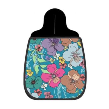 Imagem de Lixeira De Carro Organizador Floral Colorido Azul