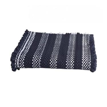 Imagem de Jogo de Tapete Cozinha Kit 3 Peças 2 Tapetes 1 Passadeira(Azul Marinho)