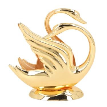 Imagem de Suporte de guardanapo dourado elegante metal em pé organizador de guardanapo de mesa para casa restaurante festa liga ouro (S)