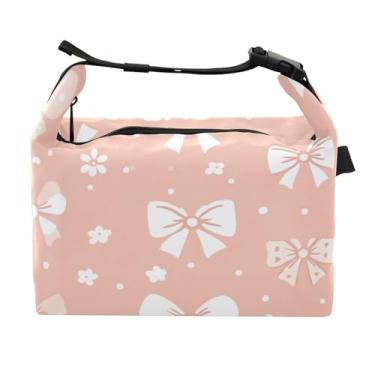 Imagem de STAYTOP Lancheira fofa de gravata borboleta com fivela, lancheira isolada para meninos e meninas, lancheira térmica para trabalho escolar