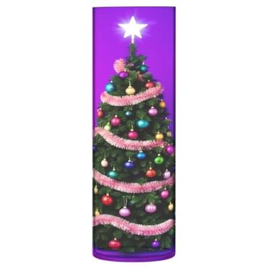 Imagem de Burbuja Vaso de flores de árvore de Natal, não quebrável, alto, redondo, transparente, vaso cilíndrico para decoração de casa, escritório, buquê de casamento