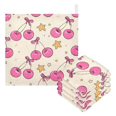 Imagem de Kigai Toalhas de banho Cherry Baby, 3 peças de toalha absorvente ultra macia, toalha de rosto de banho para recém-nascido, lenços de bebê reutilizáveis naturais para pele sensível, lista do bebê como