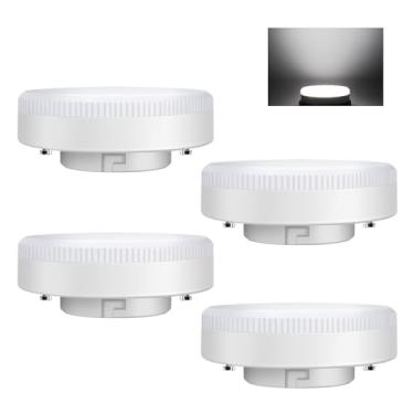 Imagem de ILEEDear GX53 9W Lâmpada LED Branco Frio 6500K, CRI> 85, Substitui 71W Lâmpada de Halogênio, LED GX53 Spot de iluminação embutido para iluminação de armário, 990LM, AC 220V, Não regulável, pacote com