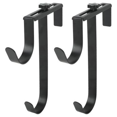 Imagem de Alomejor Acessórios para Piscina, Gancho de Pólo de Piscina de 2 Peças, Gancho de Ferro à Prova de Ferrugem Ajustável para Pólos Skimmer, Armazenamento Resistente de Montagem na Parede