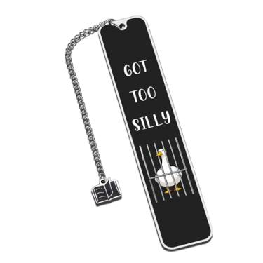 Imagem de Marcadores de livro Got Too Silly Goose para ler homens e mulheres, marcadores engraçados de ganso bobo, presentes engraçados, acessórios de leitura, marcadores de livros para amantes de livros