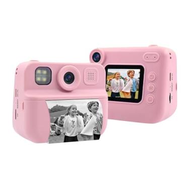 Imagem de Snsowed Câmera de Impressão Instantânea Infantil Câmera de Vídeo Digital 1080P para Crianças de 3 Anos ou Mais Com Tela de 2,0 Polegadas para Viagens Infantis para Meninos e Meninas Com (Rosa)