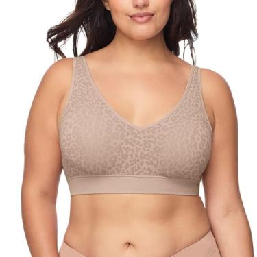 Imagem de Warner's Sutiã feminino Warners Blissful Benefits tamanho fácil sem costura elástico confortável sem fio, Amêndoa torrada, M