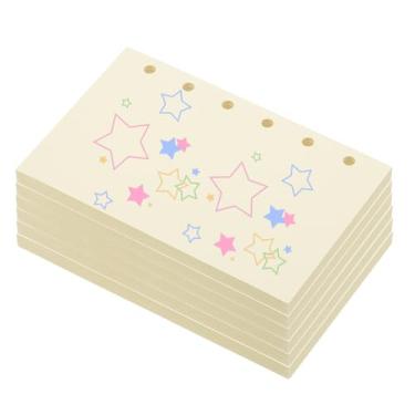 Imagem de PATIKIL Papel colorido de folhas soltas, 12,7 cm x 8,1 cm (A7), 300 folhas, 6 furos, 150 g/m², refil de fichário em branco, suprimentos de papel para escritório, anotações, planejador, diário, caderno