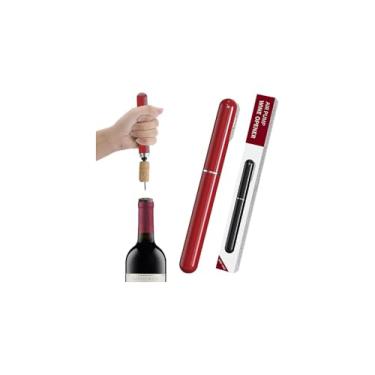 Imagem de Saca Rolha de Vinho de Pressão, Metal e Plástico, Preto, 20cm x 6cm, 55g