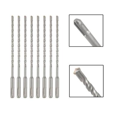 Imagem de Jogo 8 Brocas Sds Plus 5X110 Mm Aço Carbono Tungstênio