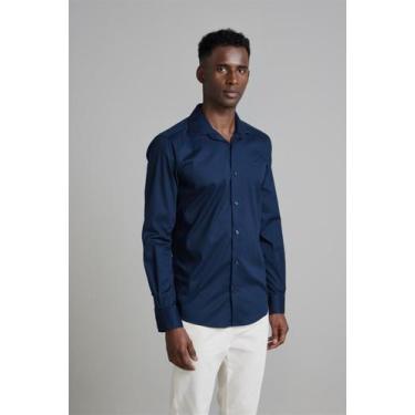Imagem de Camisa Comfort - Azul Marinho - HIGHSTIL, Azul marinho, 5