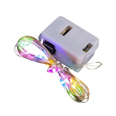 Imagem de Generic Cordão de luzes LED piscantes, alimentado por bateria, com 3 modos, ideal para festas, aniversários e árvores de Natal, Luz Colorida