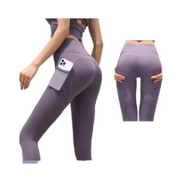 Imagem de Calças De Yoga De Cintura Alta Para Mulheres 2024 Leggings Com Bolso N