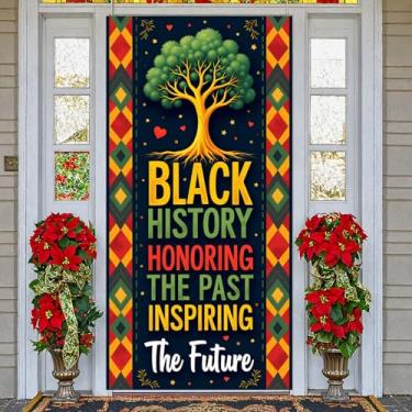 Imagem de Mês da História Negra Herança Afro-Americana Orgulho Negro Celebração Cultural Afro-Americana Exibição Cultural Cores Vibrantes Banner Orgulho Para Decoração de Escritório Escolar