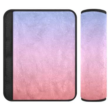 Imagem de Joitme Pin'k roxo gradiente dois pacotes almofada de cinto de segurança, capas de cinto de segurança macias, adequadas para vários usos, capas de alça de carrinho de bebê