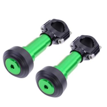 Imagem de Barras de colisão de fixação para motocicleta, proteções antiimpacto de liga de alumínio resistente para tubos de 25 mm-32 mm, conjunto universal de 2 B (modelo: par pequeno/ajuste verde diâmetro do