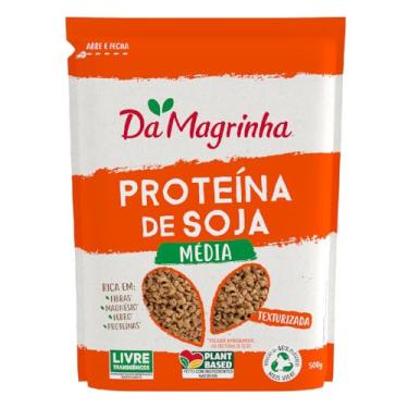 Imagem de Proteína de Soja Da Magrinha 500g – Textura Média, Rica em Proteínas, 100% Vegetal, Sem Glúten, Sem Transgênicos e Sem Conservantes, Sem Lupas de Alto Teor