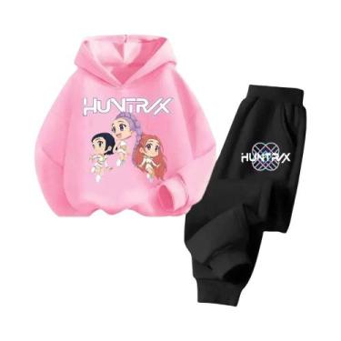 Imagem de Conjunto De Moletom Com Capuz Para Crianças K-pop Demon Hunter Menina 