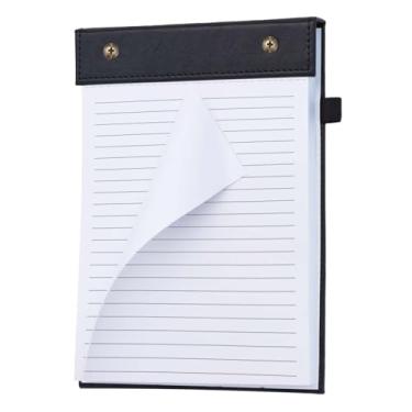 Imagem de Mogoostry Bloco de notas pautado A5 de 15 cm x 20 cm, bloco de notas para fazer a lista, bloco de notas de papelão, 100 folhas por pacote, preto