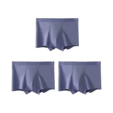 Imagem de 3 peças cuecas masculinas de algodão puro shorts masculinos - NONE, Ro