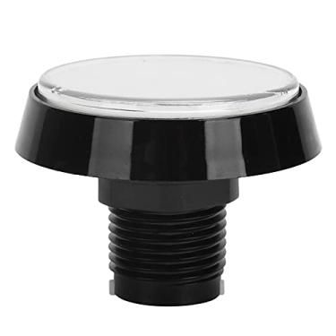 Imagem de Estink Botão Plano Redondo Grande de 60 Mm Com Luz LED, Suporte Giratório para Console de Jogos de Máquina de Guindaste, Resposta Rápida de Alta Sensibilidade (Branco+LED+interruptor de três pernas)