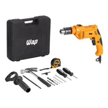 Imagem de Parafusadeira E Furadeira De Impacto Wap Wf 700k10 W2 220v Amarelo 220