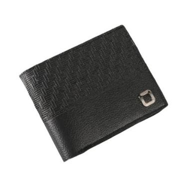 Imagem de Carteira Masculina Curta Com Padrão De Lichia, Vários Compartimentos P