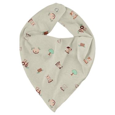 Imagem de Babador Bandana em Malha para Bebê 22 cm x 28 cm Bublim