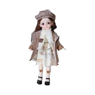Imagem de Boneca Charmosa De 28 Cm Para Meninas De 6 a 10 Anos Com Roupas BJD Em