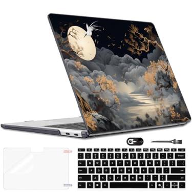 Imagem de LCMOCICO Capa protetora fina para laptop Microsoft Surface 33.0 cm Copilot + PC 2025 (modelo 2095), capa rígida de plástico leve com estampa antiarranhões, ilustração de maré 2