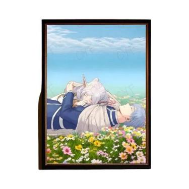 Imagem de Anime Frieren Poster Estética Minimalista para Sala de Estar Decoração