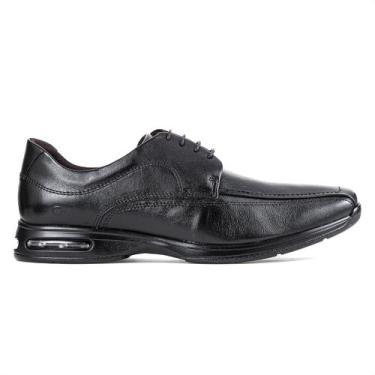 Imagem de Sapato Democrata Smart Comfort Air Spot C/ Cadarço Preto - Masculino, 
